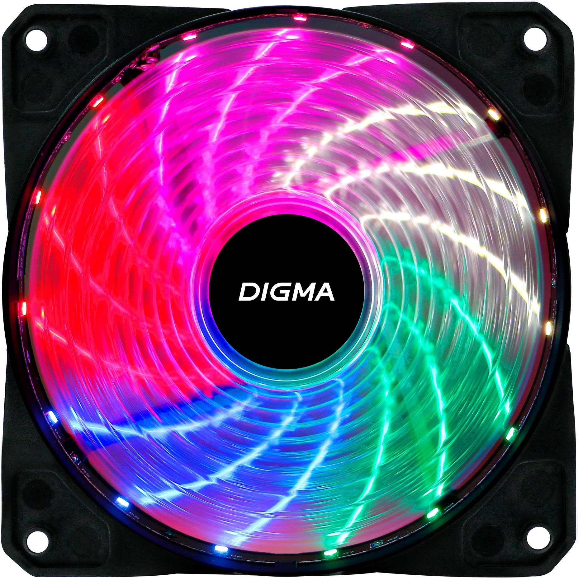 Корпусный вентилятор Digma DFAN-FRGB2 120 мм 3-pin + 4-pin, DFAN-FRGB2