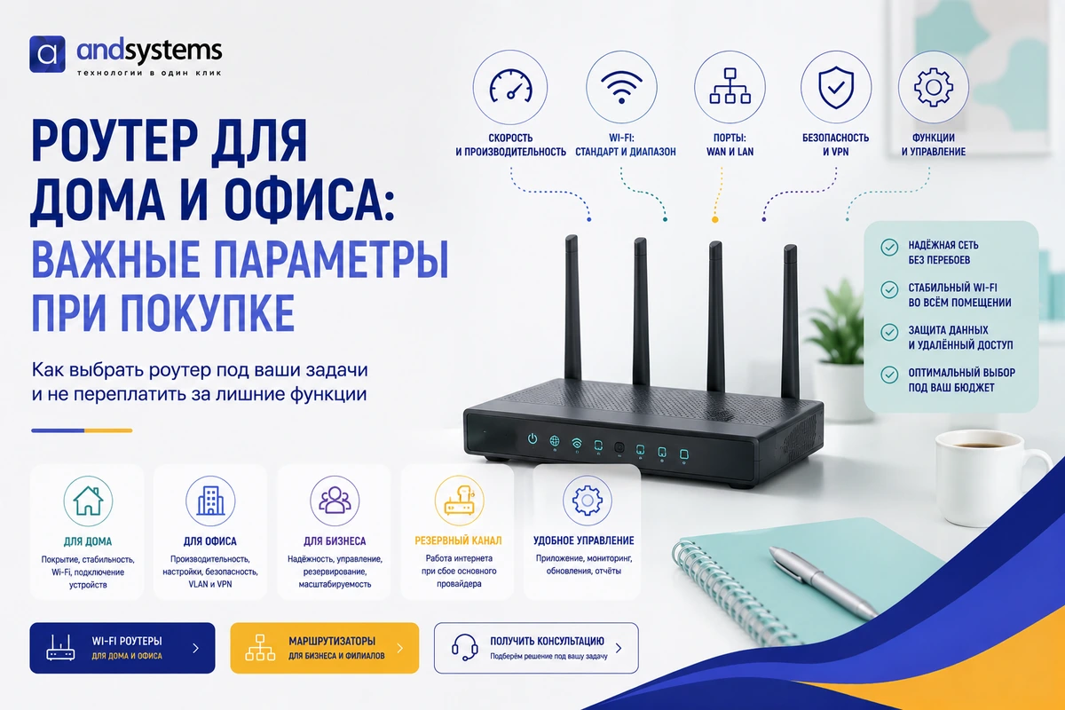 Роутер для дома и офиса: важные параметры при покупке