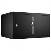 Настенный шкаф Cabeus WSC-05D Light 6U чёрный, WSC-05D-6U55/45m-BK