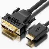 Видео кабель Greenconnect HDMI (M) -> DVI-D (M) 0.5 м, GCR-HD2DVI1-0.3m