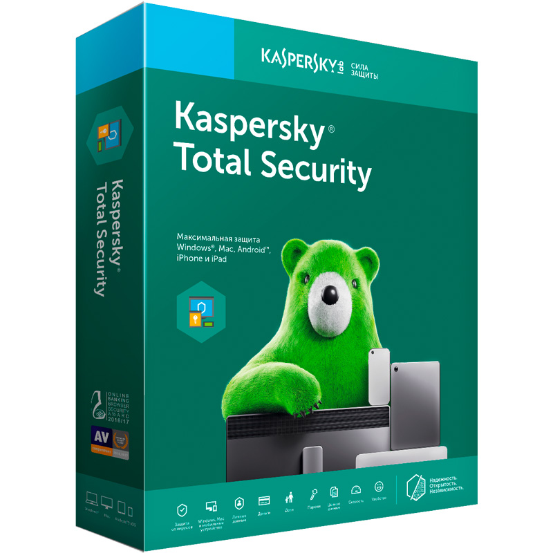 Право пользования Kaspersky Total Security Рус. 3 ESD 12 мес., KL1949RDCFS