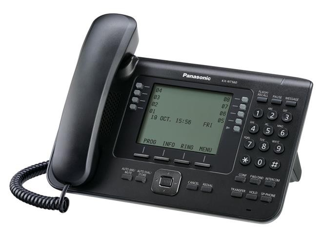Картинка - 1 IP-телефон Panasonic KX-NT560 MGCP без БП Чёрный, KX-NT560RU-B