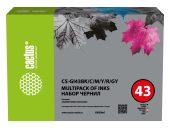 Чернила CACTUS GI43BK/C/M/Y/R/GY Струйный Четыре цвета 60мл, CS-GI43BK/C/M/Y/R/GY