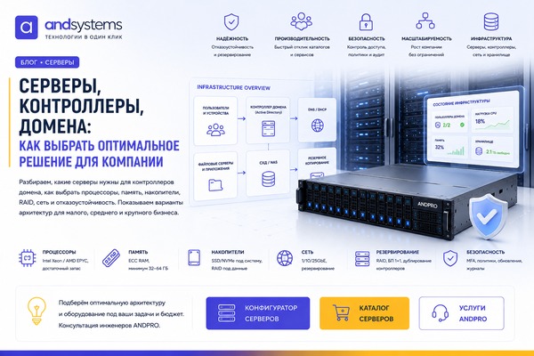 Сервер контроллера домена: как выбрать платформу для Active Directory и IAM