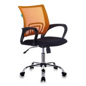 Кресло для операторов БЮРОКРАТ CH-695NSL Чёрно-оранжевый, ткань, CH-695N/SL/OR/BLACK