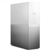 Вид Сетевое хранилище NAS Western Digital My Cloud Home x3.5" Tower серебристый, WDBVXC0080HWT-EESN