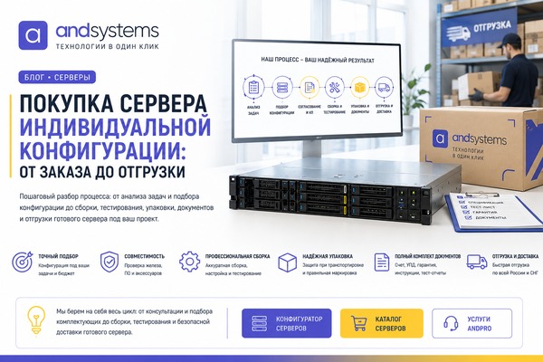 Выбор сервера индивидуальной конфигурации: от заказа до отгрузки