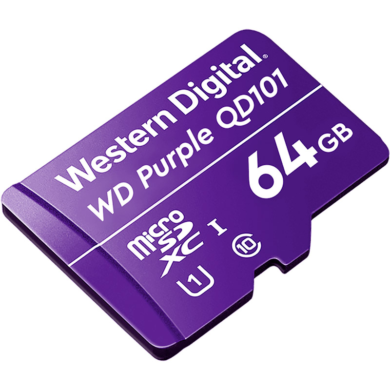 Картинка - 1 Карта памяти Western Digital Purple SC QD101 microSDXC UHS-I Class 1 64GB, WDD064G1P0C