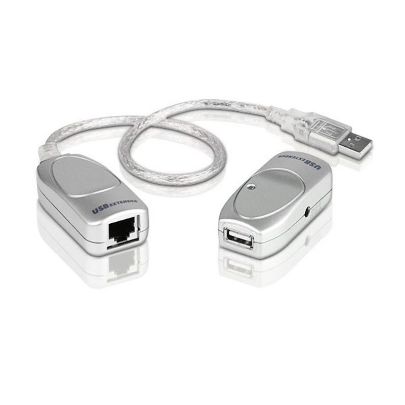Картинка - 1 USB удлинитель ATEN UCE60 USB Type A (M) -&gt; RJ-45 (F) 0.30м, UCE60-AT