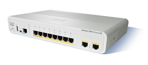 Картинка - 1 Коммутатор Cisco WS-C2960CPD-8TT-L Управляемый 10-ports, WS-C2960CPD-8TT-L