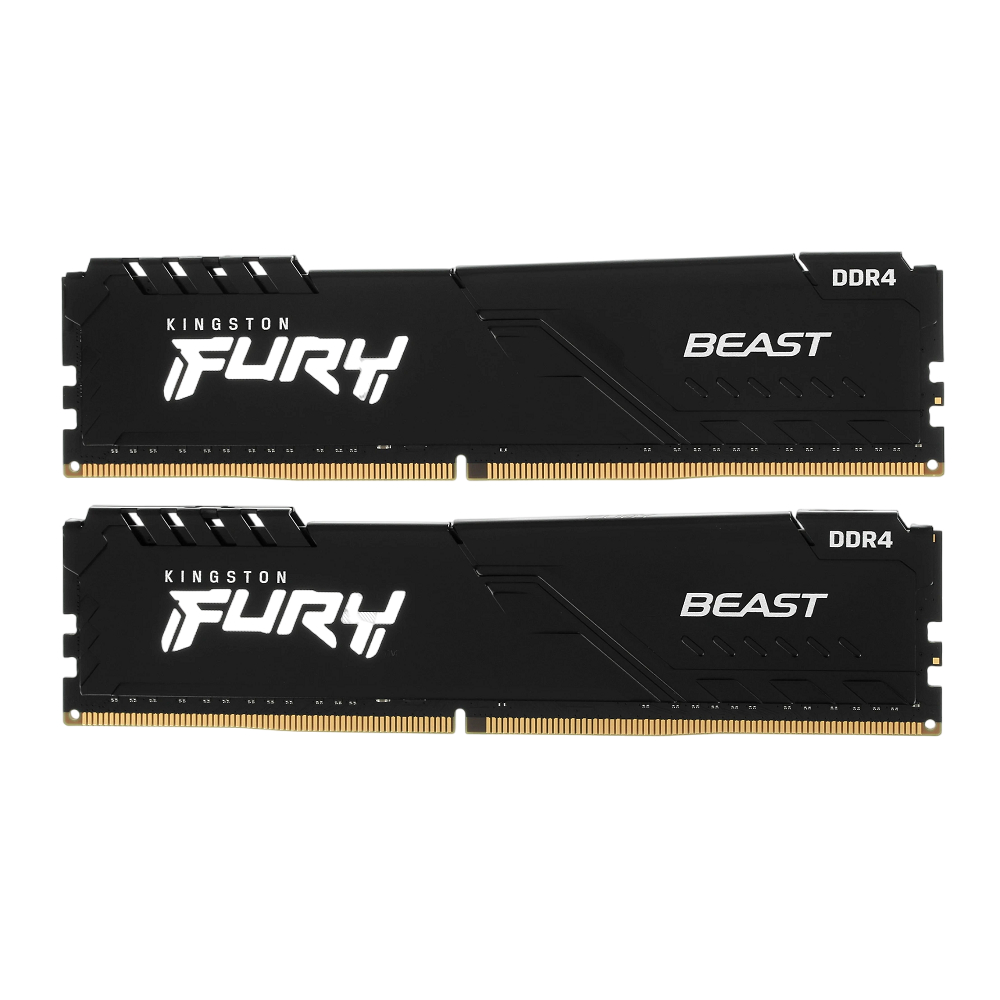 Фото Комплект памяти Kingston FURY Beast Black (Select Regions ONLY) 2х8 ГБ DIMM DDR4 3200 МГц, KF432C16B