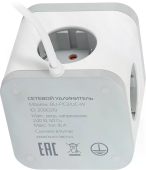 Сетевой удлинитель BURO BU-PC3.1UС-W 1.5 м белый, BU-PC3.1UС-W