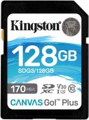 Карта памяти Kingston Canvas Go! Plus SDXC UHS-I Class 3 C10 128GB, SDG3/128GB