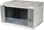 Настенный шкаф LANMASTER PRO 9U серый, TWT-CBWPG-9U-6X6-GY