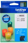 Фото Картридж Brother LC-663C Струйный Голубой 550стр, LC663C