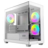 Корпус Ocypus Gamma C52 WH ARGB Mini Tower Без БП белый, Gamma-C52-W-HD300XX-GL
