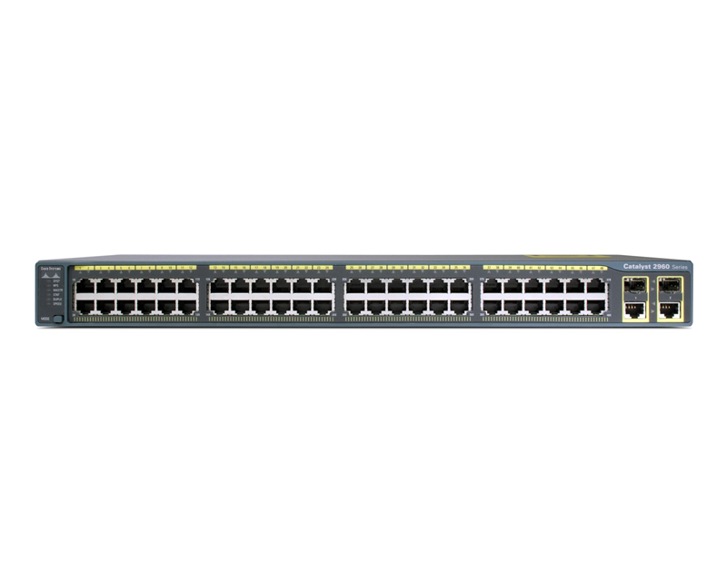 Картинка - 1 Коммутатор Cisco WS-C2960+48TC-S Управляемый 50-ports, WS-C2960+48TC-S