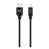 USB кабель HARPER USB Type C (M) -&gt; USB Type A (M) 1 м, SCH-730 black