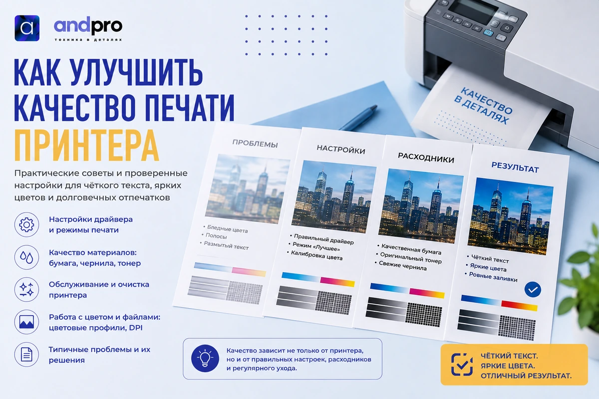 Как улучшить качество печати принтера