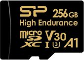 Карта памяти SILICON POWER High Endurance microSDXC UHS-I Class 3 C10 256GB, SP256GBSTXDV3V1HSP