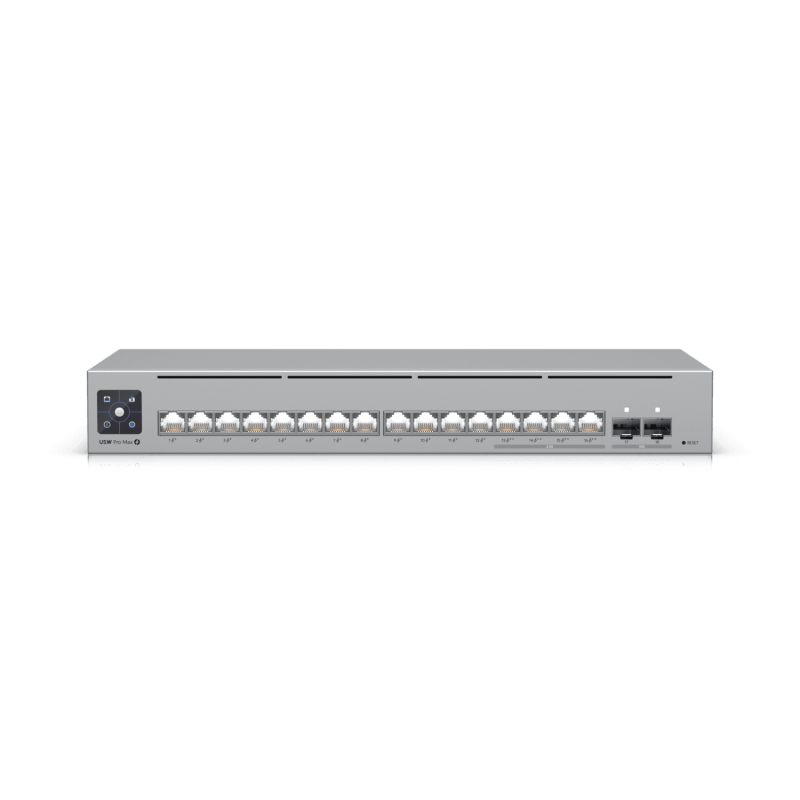 Коммутатор UBIQUITI Switch Pro Max 16 PoE 16-PoE Управляемый 18-ports, USW-Pro-Max-16-PoE