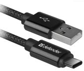 Фото USB кабель DEFENDER USB09-03T PRO USB Type C (M) -> USB Type A (M) 2.1A, 87814