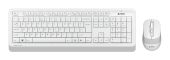 Фото Комплект Клавиатура/мышь A4Tech  Беспроводной белый, FG1010S WHITE