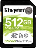 Вид Карта памяти Kingston Canvas Select Plus SDXC UHS-I Class 3 C10 512GB, SDS2/512GB