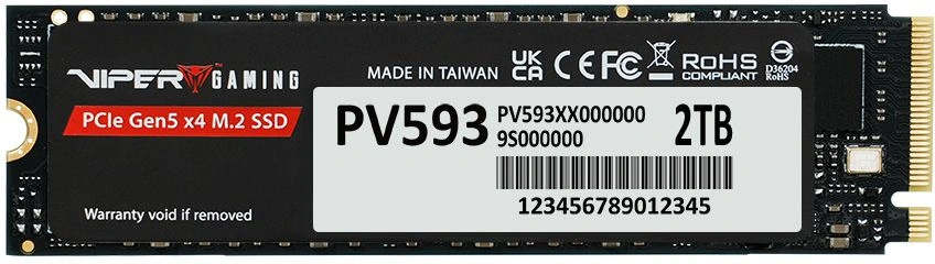 Диск SSD PATRIOT Viper VP593 M.2 2280 2 ТБ PCIe 5.0 NVMe x4, PV593P2TBM28H