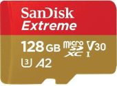 Карта памяти SanDisk Extreme microSDXC UHS-I Class 1 C10 128GB, SDSQXAA-128G-GN6MN