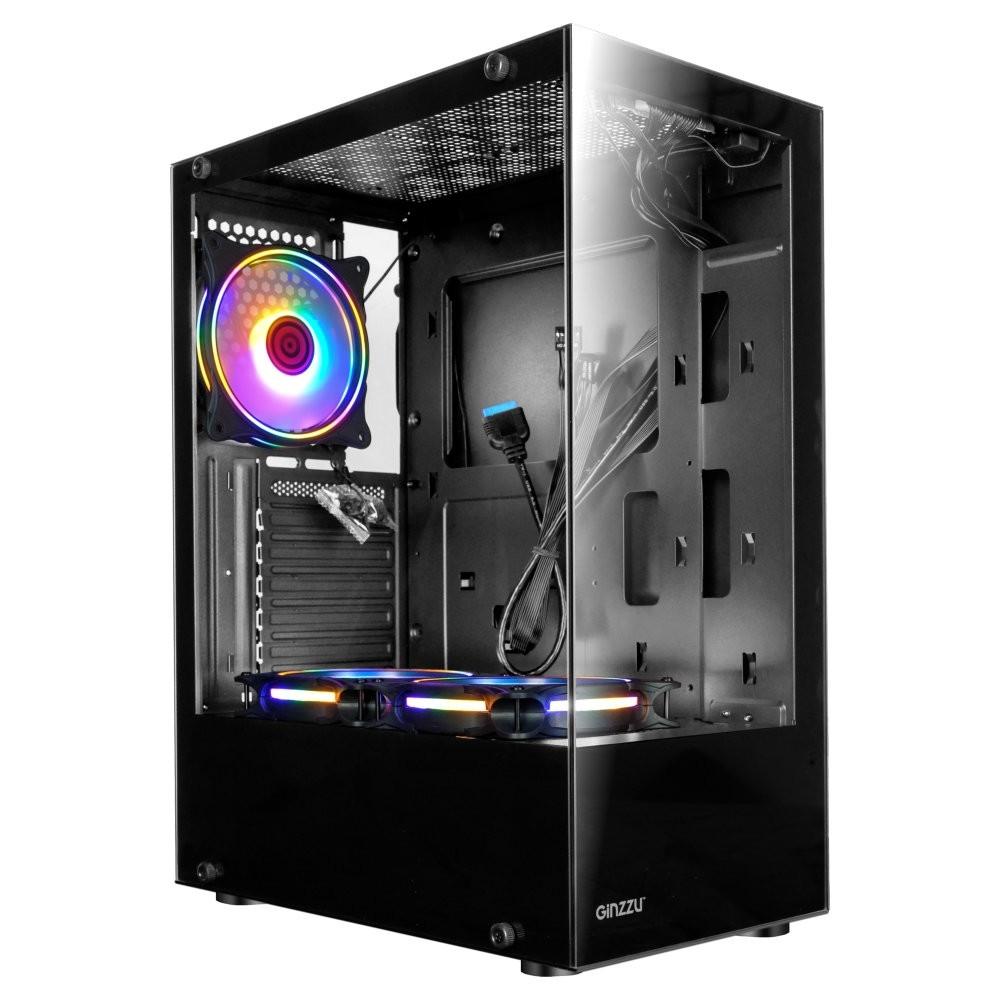 Корпус GINZZU CL305 Midi Tower Без БП чёрный, CL305