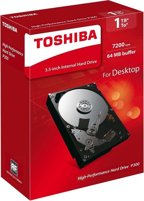 Картинка - 1 Диск HDD Toshiba P300 SATA III (6Gb/s) 3.5&quot; 1TB, HDWD110EZSTA
