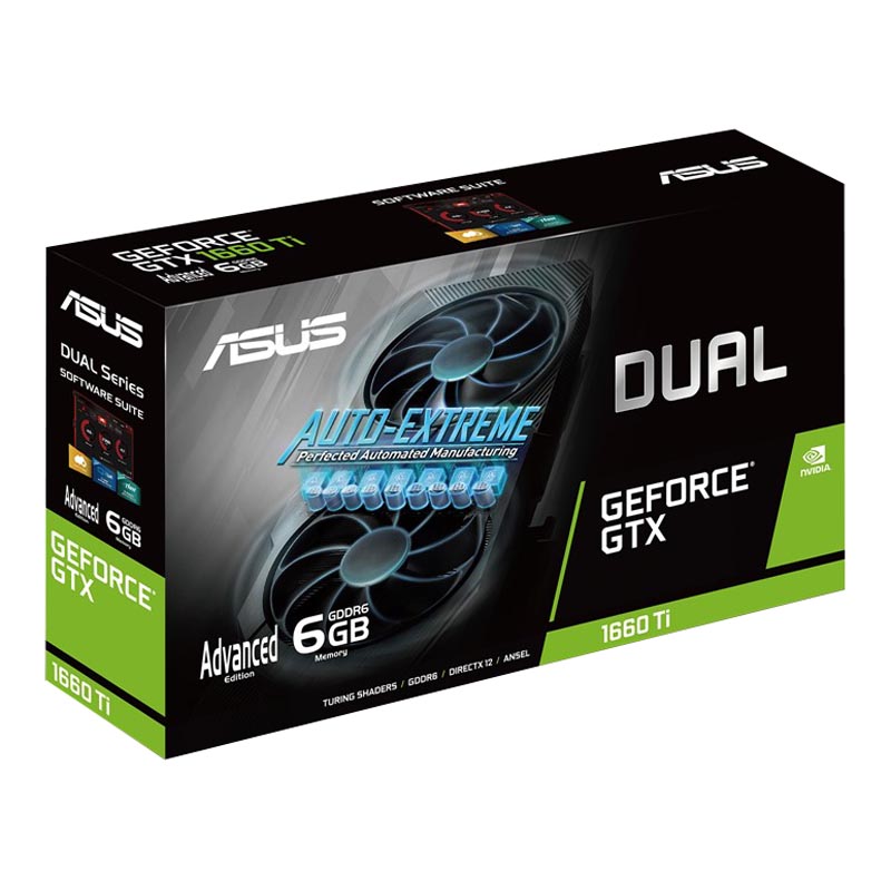 Картинка - 1 Видеокарта Asus nVidia GeForce GTX 1660Ti GDDR6 6GB, DUAL-GTX1660TI-A6G-EVO