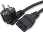 Кабель питания Filum IEC 320 C19 -> Schuko CEE 7 16A 0.5 м, FL-PC-SH90/C19-C-0.5-BK