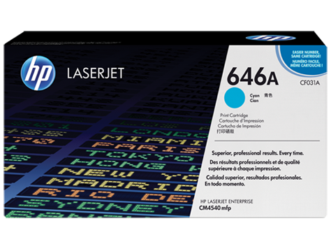 Картинка - 1 Тонер-картридж HP 646A Лазерный Голубой 12500стр, CF031A