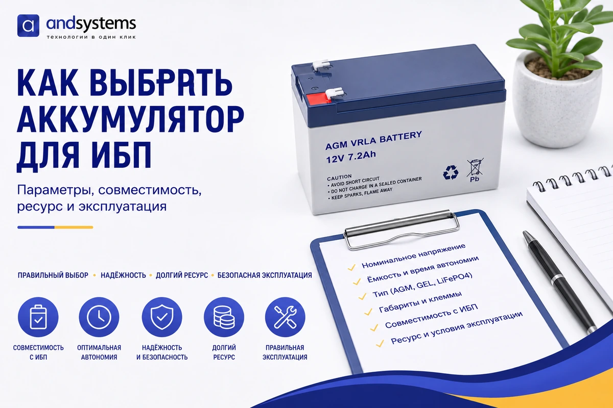 Как выбрать аккумулятор для ИБП