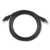 Патч-корд Cabeus UTP кат. 6a чёрный 1 м, внешний, PC-ARM-UTP-RJ45-Cat.6a-1m-PE