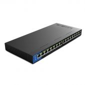 Коммутатор Linksys LGS116P 8-PoE Неуправляемый 16-ports, LGS116P-eu