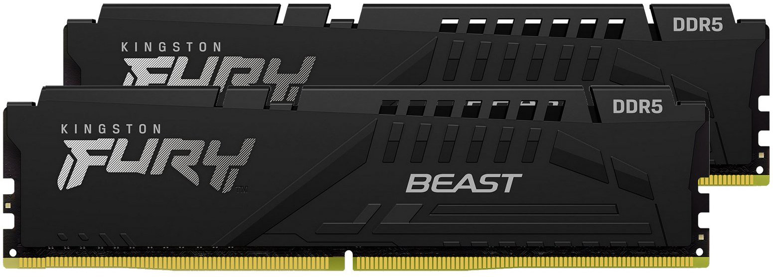 Комплект памяти Kingston FURY Beast Black 2х16 ГБ DIMM DDR5 5600 МГц, KF556C36BBEK2-32