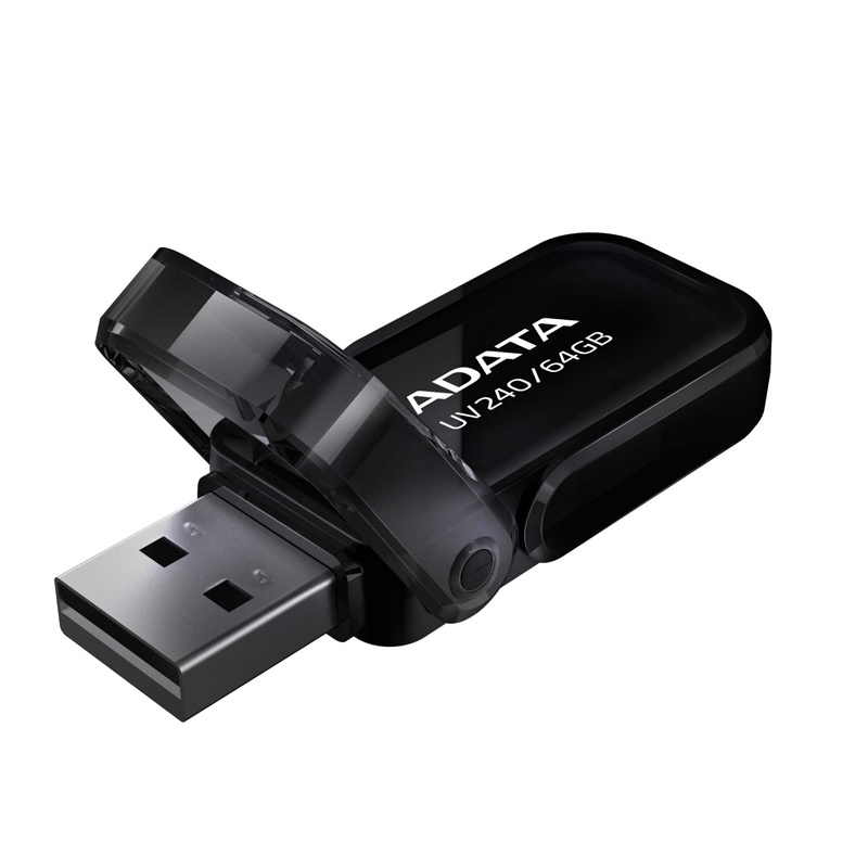 Картинка - 1 USB накопитель ADATA UV240 USB 2.0 64GB, AUV240-64G-RBK
