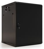 Вид Настенный шкаф Hyperline TWB 9U чёрный, TWB-0966-SR-RAL9004