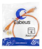 Патч-корд Cabeus UTP кат. 6 оранжевый 0.5 м, PC-UTP-RJ45-Cat.6-0.5m-OR