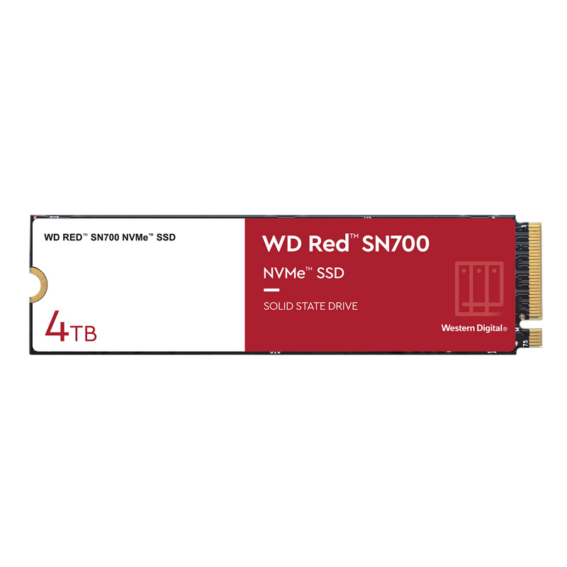 Картинка - 1 Диск SSD WD Red SN700 M.2 2280 4TB PCIe NVMe 3.0 x4, WDS400T1R0C