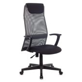 Кресло для руководителей БЮРОКРАТ KB-8 Тёмно-серый, сетка/ткань, KB-8/DG/TW-12