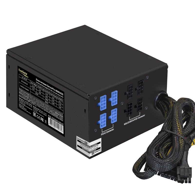 Фото-1 Блок питания серверный Exegate ServerPRO-900RADS 80 PLUS 900 Вт, EX292213RUS