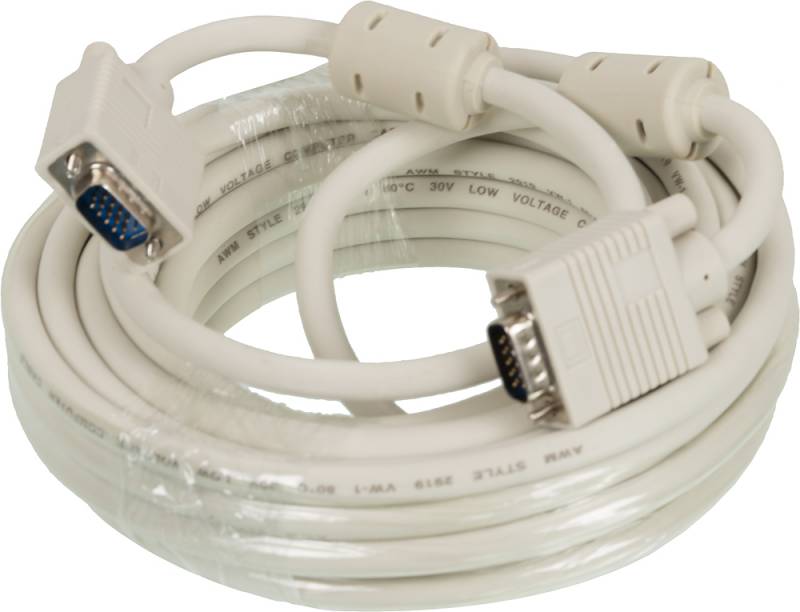 Видео кабель NINGBO CAB016S-10m VGA (M) -> VGA (M) 10 м, CAB016S-10M-BR