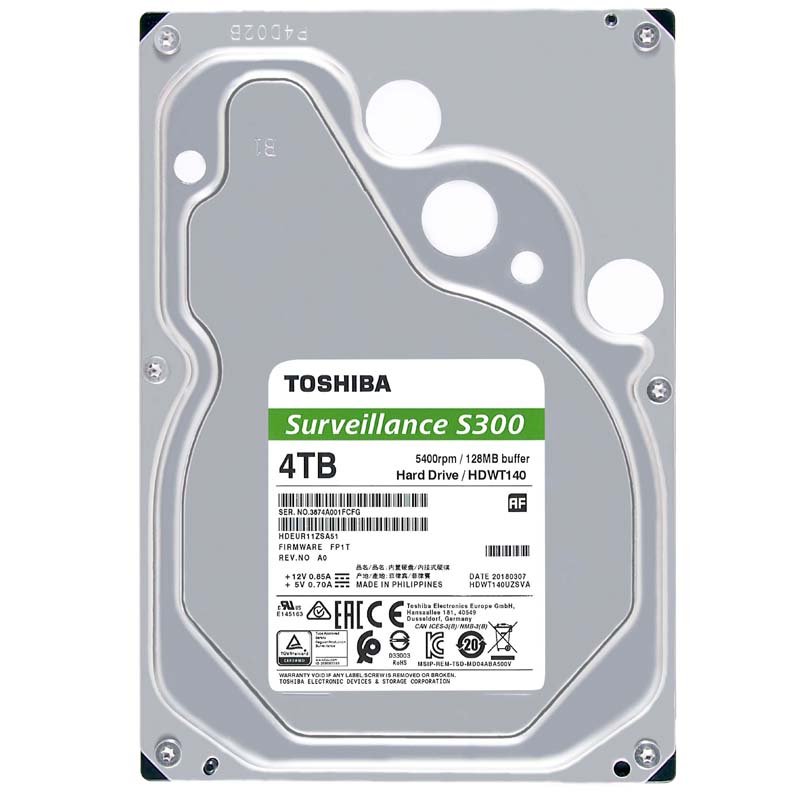 Картинка - 1 Диск HDD Toshiba S300 SATA III (6Gb/s) 3.5&quot; 4TB, HDWT140UZSVA