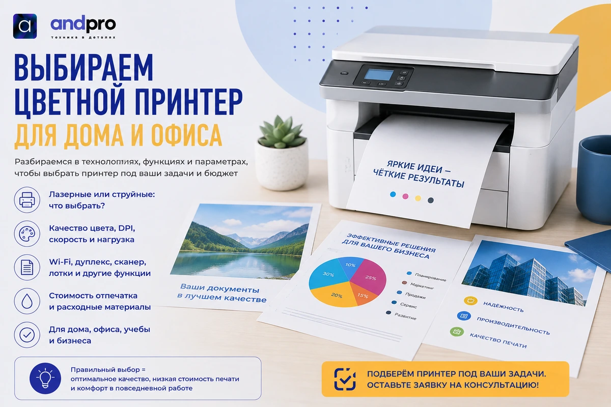 Выбираем цветной принтер для дома и офиса