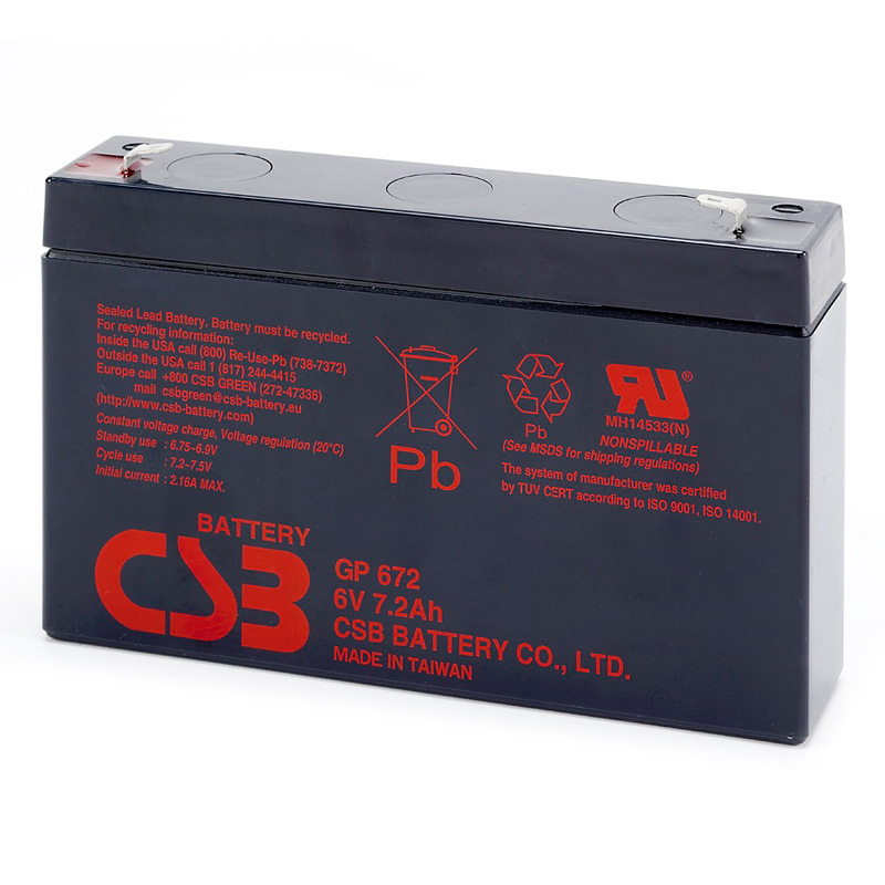 Батарея для дежурных систем CSB GP 672 6 ВВ, GP672