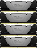 Фото Комплект памяти Kingston Fury Renegade Black 4х16 ГБ DIMM DDR4 3200 МГц, KF432C16RB12K4/64